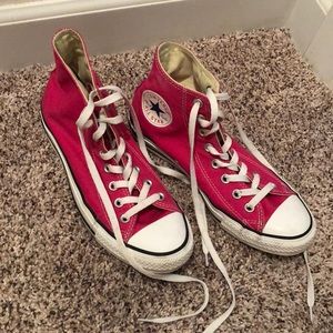 Hot Pink High Top Converse